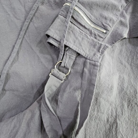 Unbranded Twill Overalls Women's Size S (W42xL25) Y2K Loungewear Drawstring - Picture 8 of 9